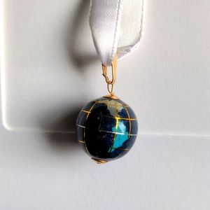 Absolutely gorgeous 14k lapis lazul globe pendant